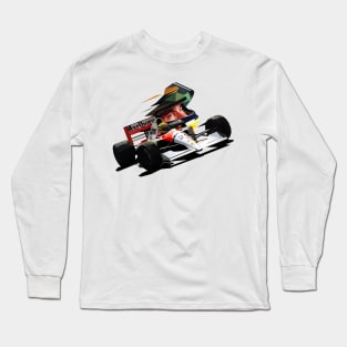 Ayrton Senna Full Color Long Sleeve T-Shirt